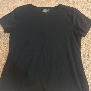 Tahari Black Short Sleeve Women's Top